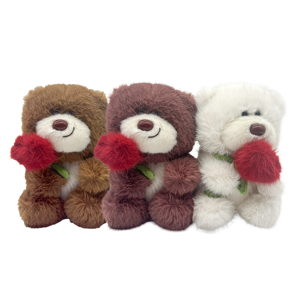 Image ROSE TEDDIES - Bears with Heart Shaped Rose - 12-PC Assortment